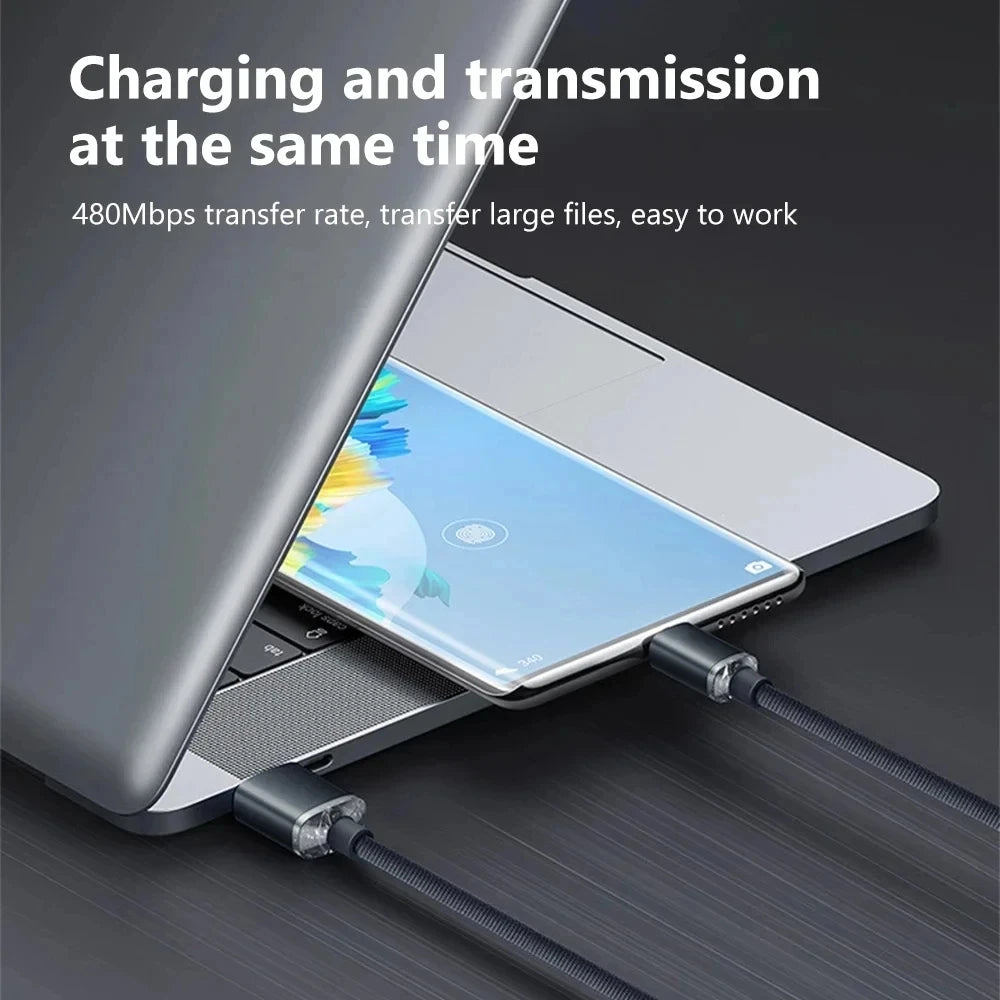 NEW 120W USBA to Type C to USBC Cable for Iphone 15 16 17 Series PD Fast Charging USB C Data Cord for Xiaomi OPPO Samsung