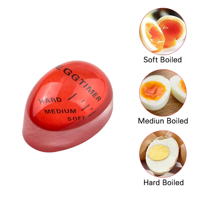 Egg Timer Kitchen Electronic Gadget Color Egg Cooking Changing Yummy Soft Hard Boiled Eco-Friendly Resin Red Timer Tools