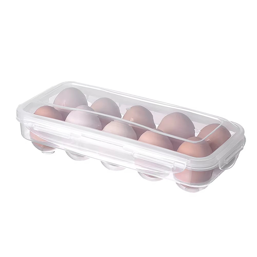 Egg Storage Box with Lid Kitchen Refrigerator Egg Box Egg Drop Rack Egg Storage Box Fridge Egg Organizer 10/18 Grid Egg Tray