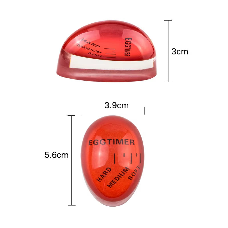 Egg Timer Kitchen Electronic Gadget Color Egg Cooking Changing Yummy Soft Hard Boiled Eco-Friendly Resin Red Timer Tools